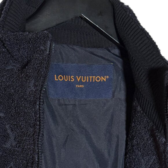 Louis Vuitton Navy Blue Monogram Bouclette Zipped Blouson Jacket - Picture 4 of 13